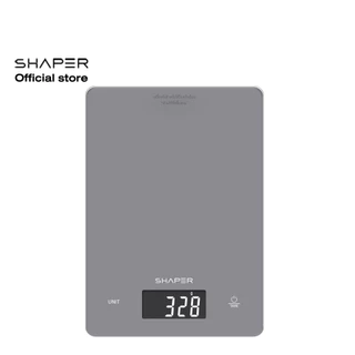 SHAPER เครื่องชั่งน้ำหนักในครัวแบบดิจิทัล รุ่น DKS-1031 สีเทา พิกัด 10 กิโลกรัม