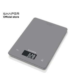 SHAPER เครื่องชั่งน้ำหนักในครัวแบบดิจิทัล รุ่น DKS-1031 สีเทา พิกัด 10 กิโลกรัม