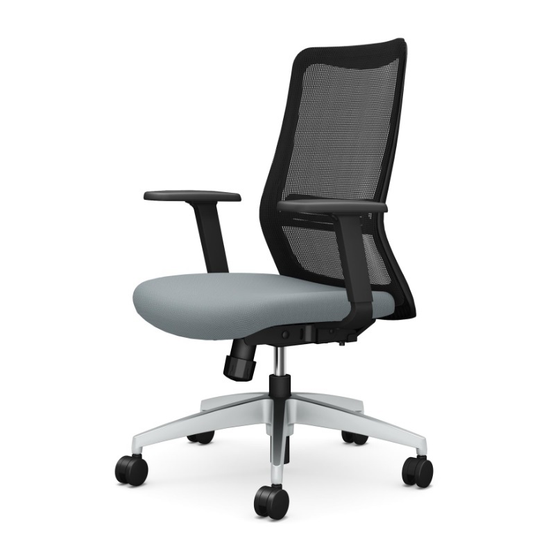 OKAMURA เก้าอี้รุ่น RIN, ALUMINUM BASE, BLACK FRAME, SEAT SLIDE, 1D ARMREST