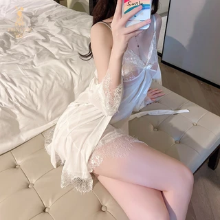 ชุดนอนไม่นอน💖💖 ชุดนอนซีทรูลูกไม้เซ็กซี่ ยั่วยวนวีลึก ไม่ต้องถอด ดีไซน์ตาข่ายซีทรู มีหลายสีให้เลือก H1083