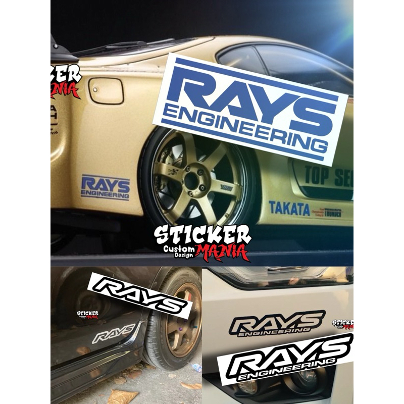สติกเกอร์ Rays สามารถติดได้ทุกรุ่น มีหลายแบบ หลายขนาด สติกเกอร์แต่งรถ