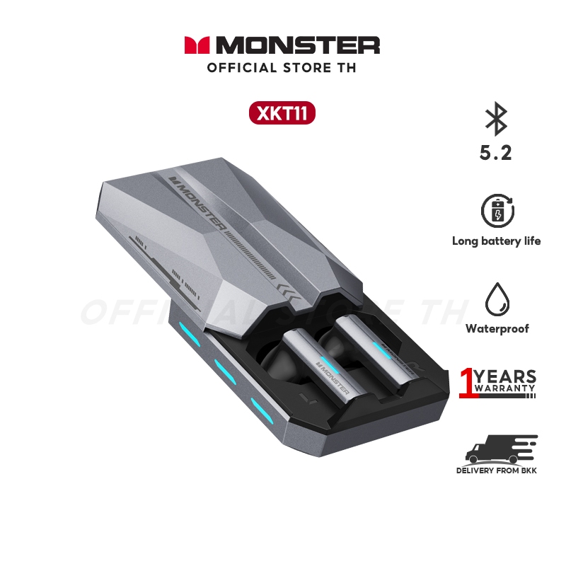 Monster หูฟัง XKT11 BT5.3 หูฟังบลูทูธ ไร้สาย TWS ไมค์คู่ ตัดเสียงรบกวน แบต350mAh รองรับ Android IOS