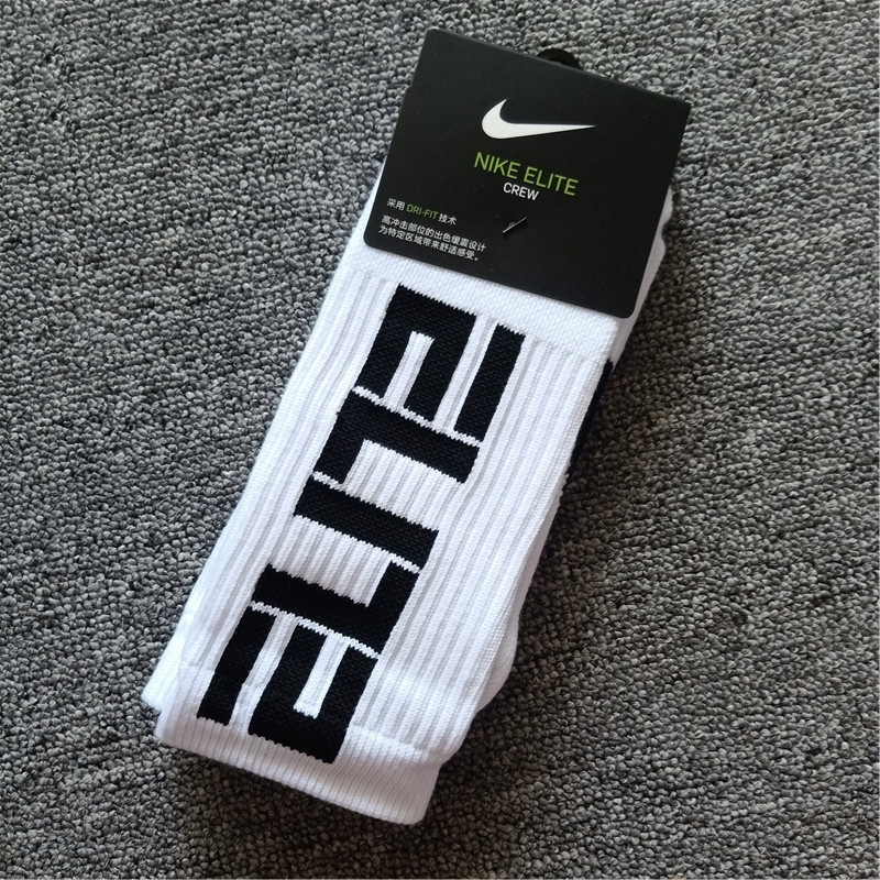 พร้อมส่ง Nike Elite Basketball Crew Socks NIKE ELITE EVERYDAY CREW ถุงเท้าบาสเก็ตบอล NIKE 1 คู่ สีขาว