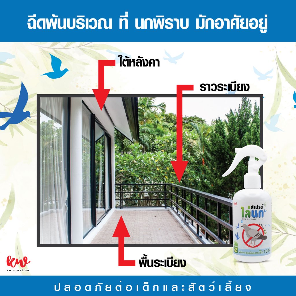 สเปรย์ไล่นกพิราบ สูตรเข้มข้น rwbss10041240567 - รูปที่ 2