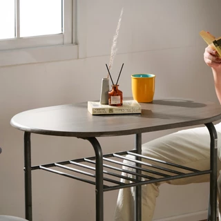 DECOS ชุดโต๊ะอาหารเมลามีน 2 ที่ รุ่น ทูน่า สีเทา (ไม่รวมประกอบ) |ZWF|
