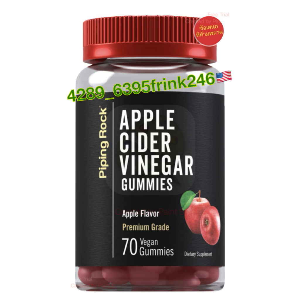 🍎พร้อมส่ง ถูกสุด แอปเปิ้ลไซเดอร์กัมมี Apple Cider Vinegar Gummies กัมมี 70 เม็ด USA PRODUCT🇺🇸🇺🇸🇺🇸