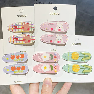 ในไทย-พร้อมส่ง✨กิ๊บหนีบผม ลายการ์ตูนBBหน้าม้าคลิปด้านข้าง น่ารักหวาน สไตล์เกาหลี นักเรียนสำหรับผู้หญิง-Move