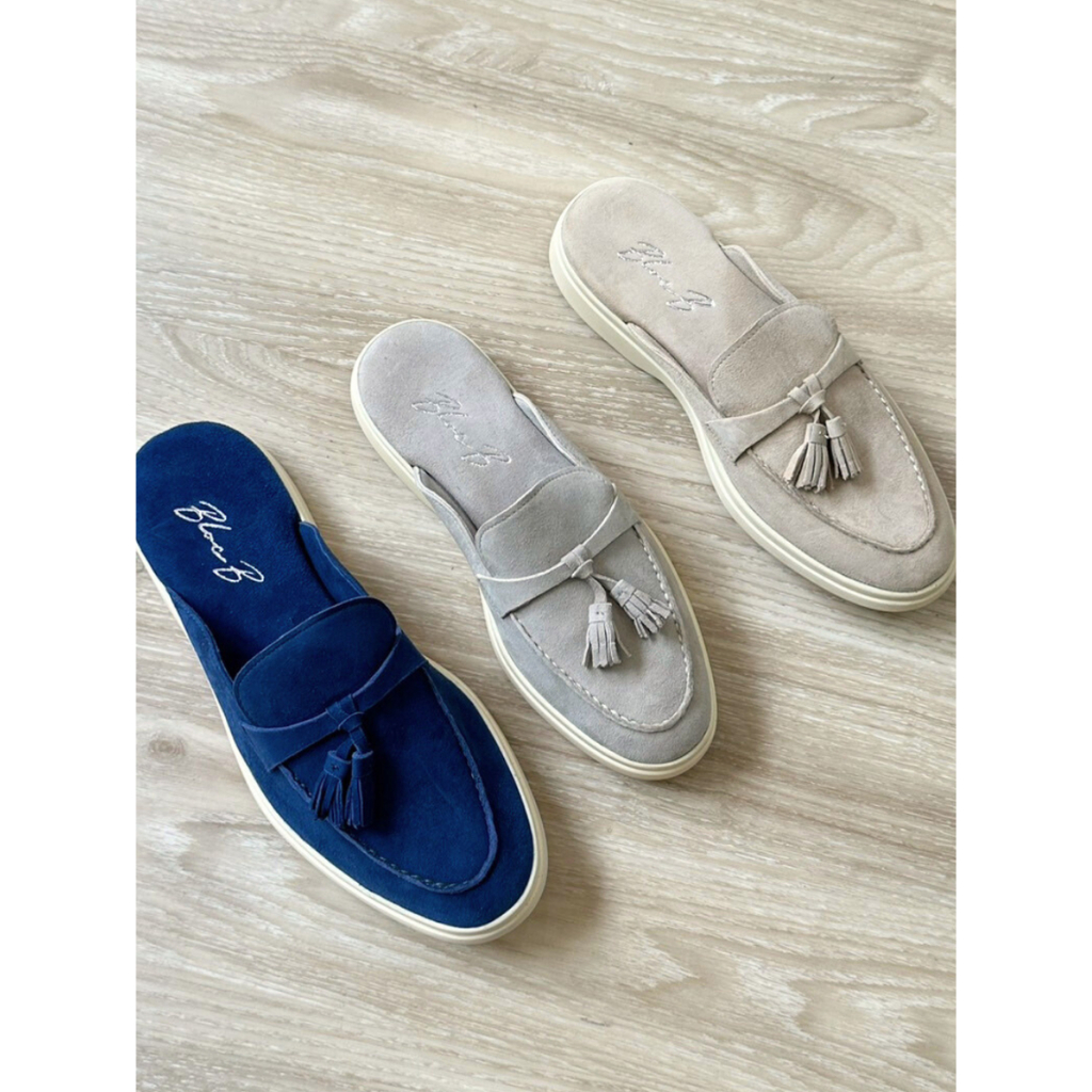 [พร้อมส่ง 3 สี] NEW!! CHERLYN SLIP-ON | Suede lambskin รองเท้าโลฟเฟอร์แบบเปิดส้น หนังกลับแกะนุ่ม