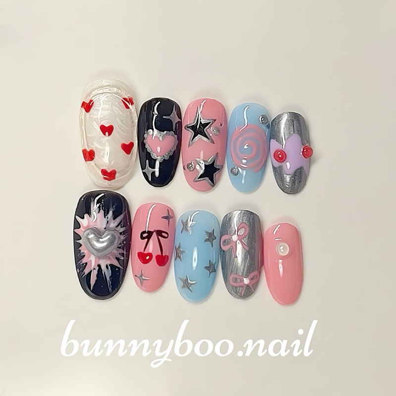 เล็บปลอมเจล cherry bomb!!