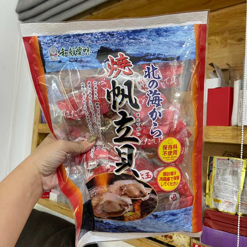 นำเข้าจากญี่ปุ่น Iso-yaki Hotate Shellfish หอยเชลล์ย่างปรุงรสเข้มข้น มี 2 รส 2 ขนาด