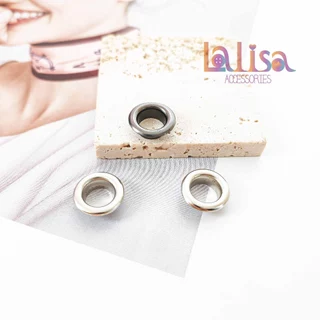ตาไก่ ห่วงตาไก่ วัสดุทองเหลือง เบอร์ 22 รอบวงด้านใน 8 มิล 1ถุง/10ชิ้น brass eyelet (B-3-H,S8012)