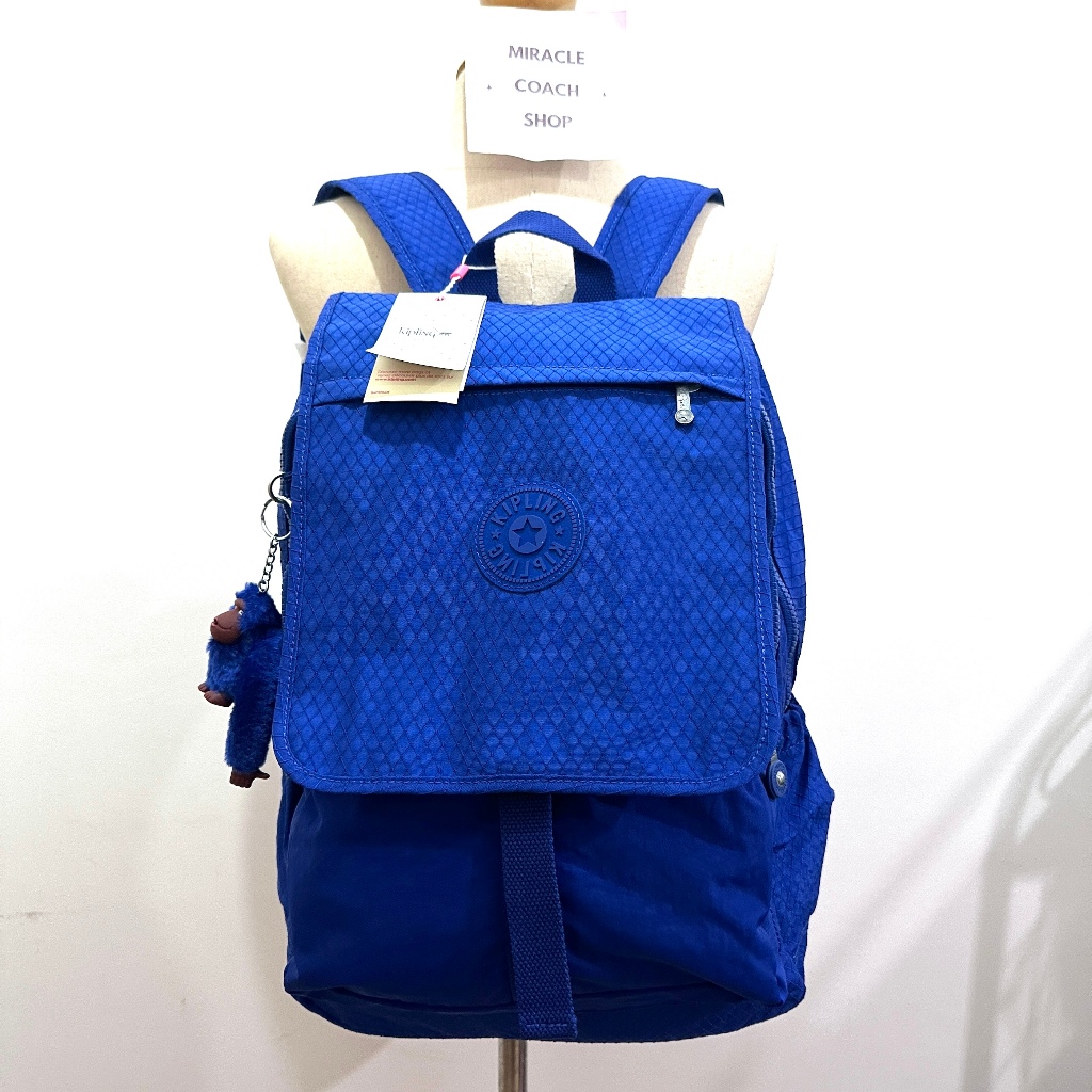 กระเป๋าเป้ KIPLING แท้ ผ้า Nylon ใบใหญ่ เบา ช่องเยอะ มีช่อง Laptop ปรับความยาวสายได้ KIPLING HARUKO LARGE BACKPACK Ink