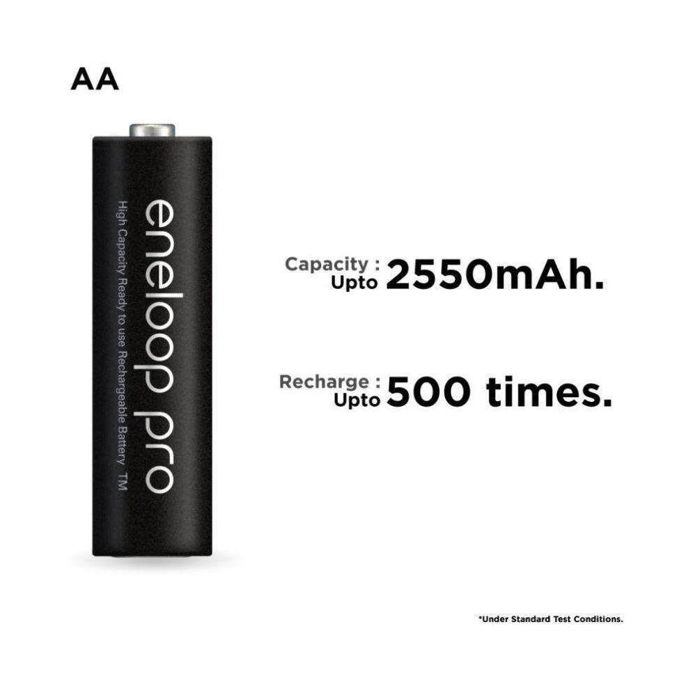 แท้ 100% ประกันศูนย์ Pack 4 ก้อน Panasonic eneloop Pro AAA 950 mah, AA 2550mAh AAA 2000 mah ถ่านชาร์จ