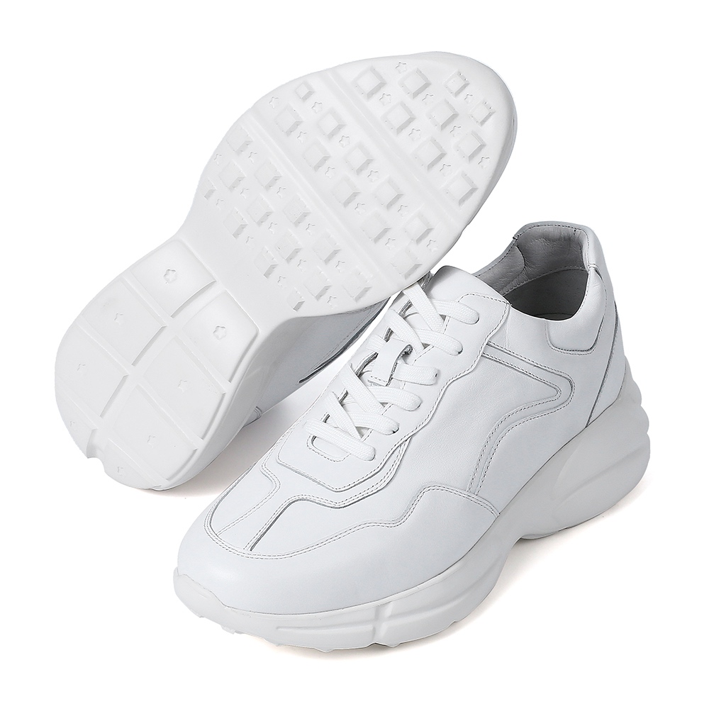Chunky Sneakers - White  (8cm lifted)