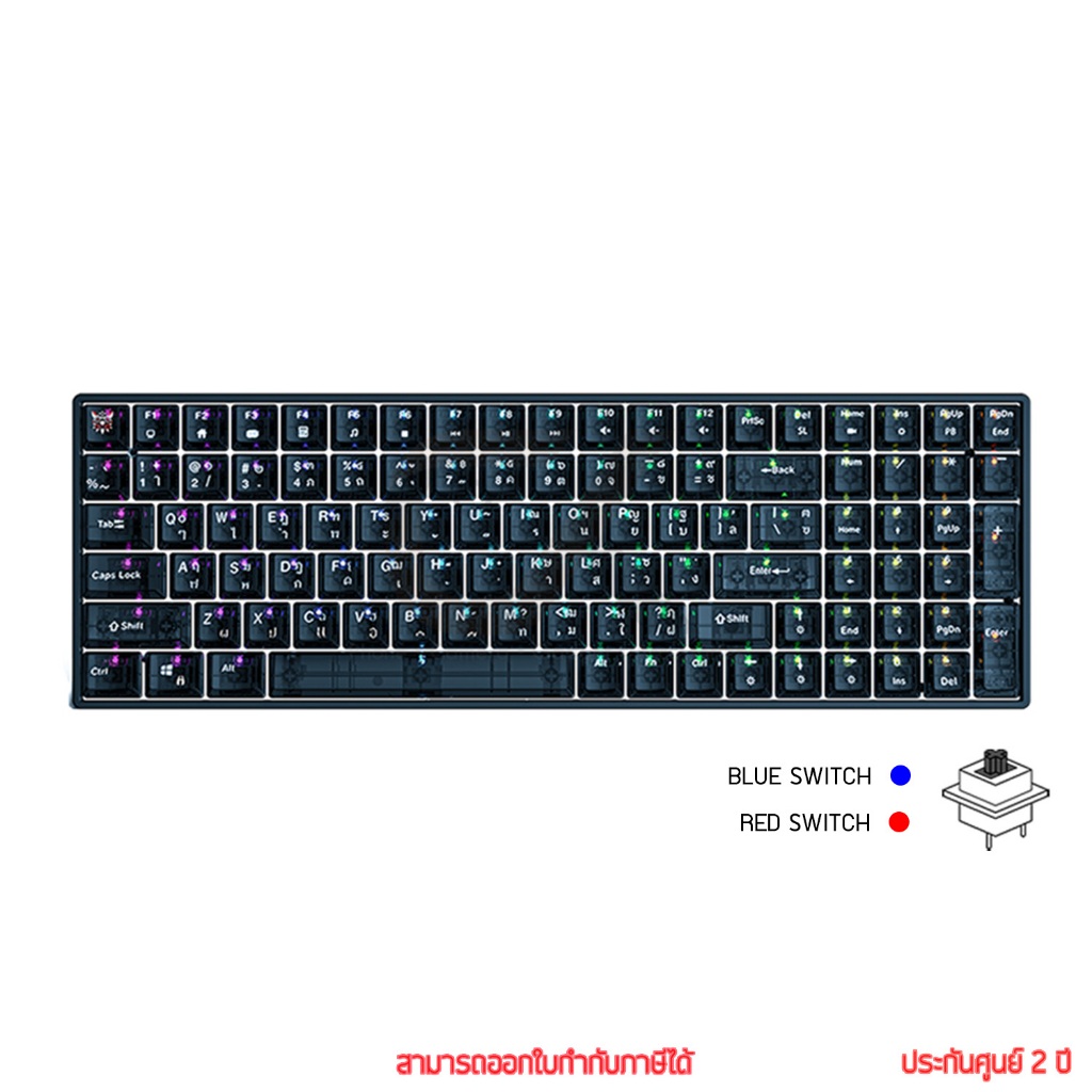 Onikuma Hikari G39 คีย์บอร์ด Gaming Keyboard ไฟ RGB 100 Keys THAI/ENG
