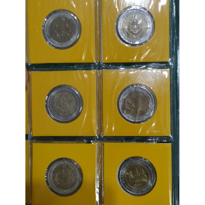 เหรียญ 10 บาทสองสี 61 วาระ 61 เหรียญ 
สภาพใหม่ไม่ผ่านการใช้งาน(UNC) บรรจุในเล่ม
ครบชุดที่ออกในรัชสมั