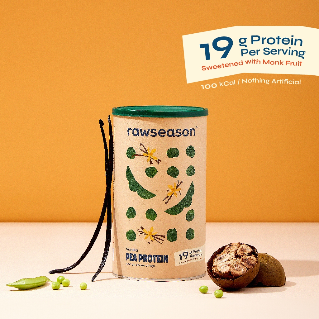 รอว์ซีซั่น โปรตีนถั่วลันเตา รสวานิลลา ขนาด 500 กรัม : Rawseason Pea Protein