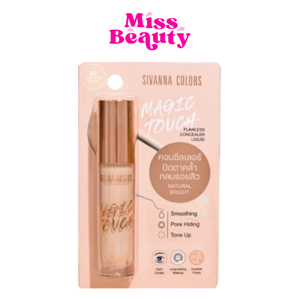 HF122 ซีเวนน่า คัลเลอร์ส เมจิก ทัช ฟลอเลส คอนซิลเลอร์ ลิควิค 9ก. SIVANNA COLORS MAGIC TOUCH FLAWLESS CONCEALER LIQUID