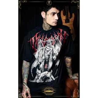 เสื้อยืดคอฟิตสีดำ GUNSDOWN : BLACK SHUCK