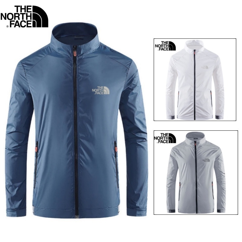 The North Face เสื้อแจ็คเก็ตกันลมและกันแดดเนื้อบางมีสไตล์ ระบายอากาศได้ดี เหมาะสำหรับผู้ชายและผู้หญิง วิ่งออกกำลังกาย