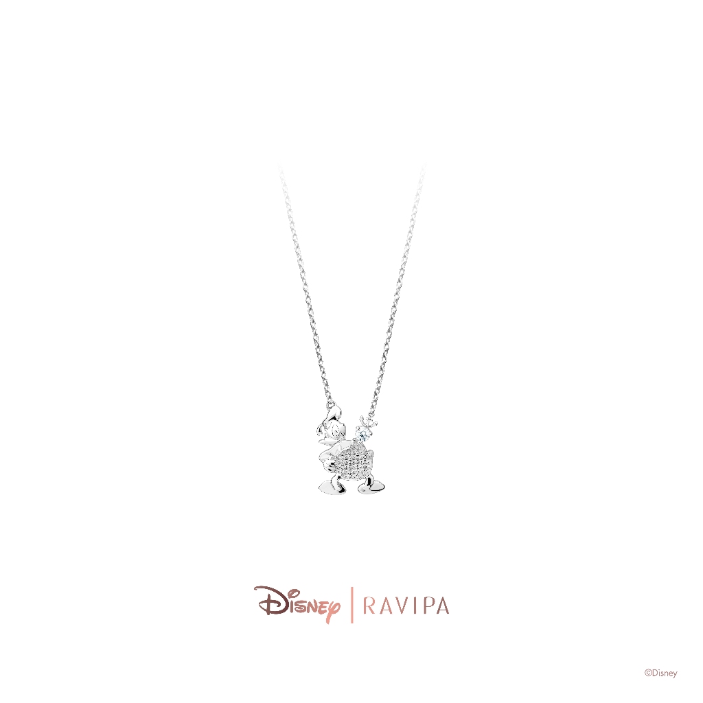 Ravipa | Silver 90th Birthday Donald Duck Signature Necklace