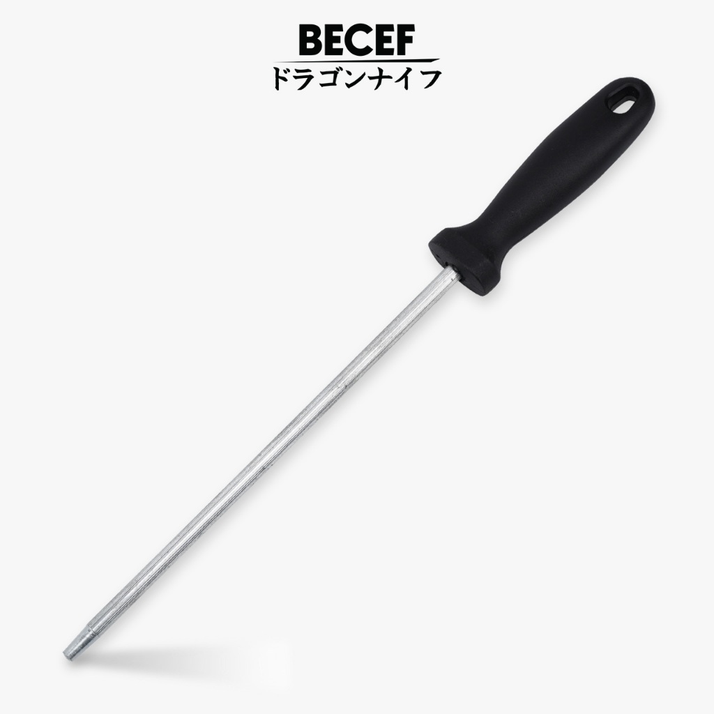 BECEF แท่งเหล็กลับมีด ที่ลับมีด แท่งลับมีด อุปกรณ์ลับมีด สแตนเลส น้ำหนักเบา ใช้งานง่าย ทนทาน