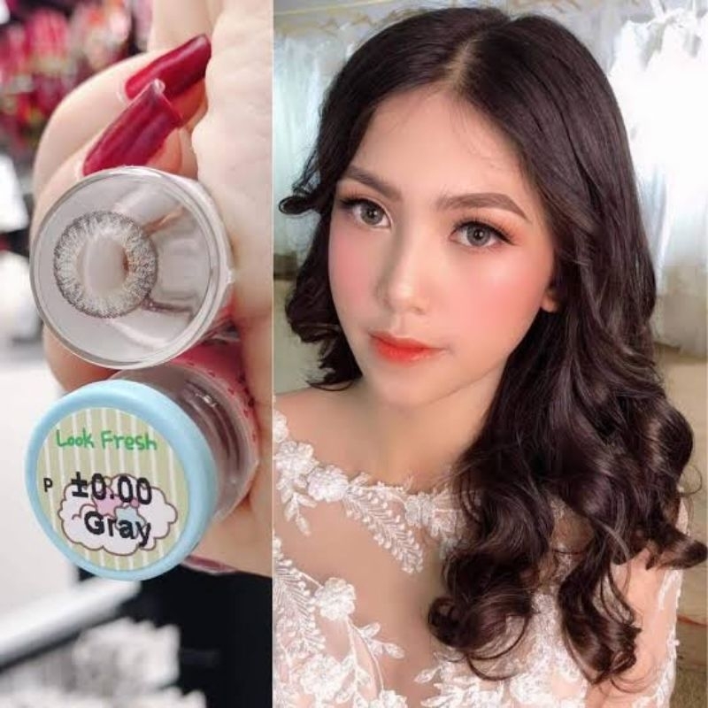 คอนแทคเลนส์ เลนส์เจ้าสาว  Mini Look Fresh มีสีเทา/ตาล/ฟ้า/เขียว/ม่วง Gray/Brown/Blue/Green/Violet มีค่าสายตาปกติ (0.00)