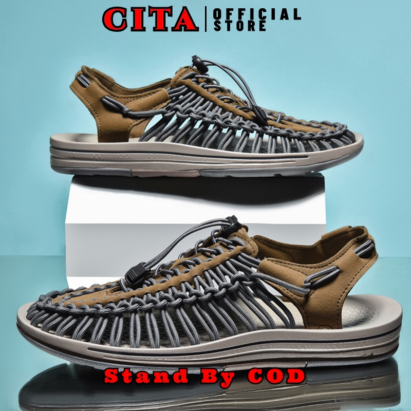 CITA 2024 🚚จัดส่งด่วน 🚚 จัดส่ง 1-2 วัน🚚 （รุ้งใหม่-KENEN）รองเท้าถัก รองเท้าแตะ（size 35-44）