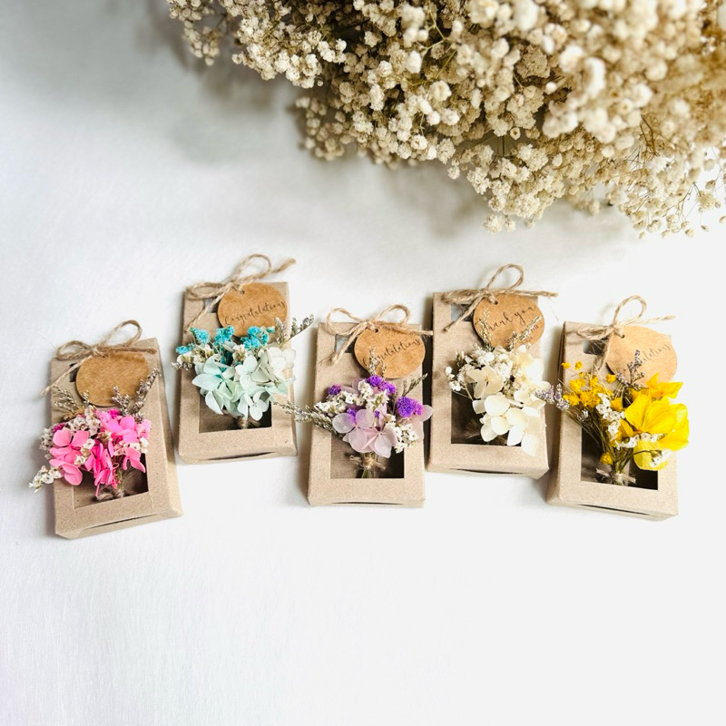 ☆ mini flowers box กล่องดอกไม้แห้ง ดอกไม้จริง dry flower กล่องดอกไม้