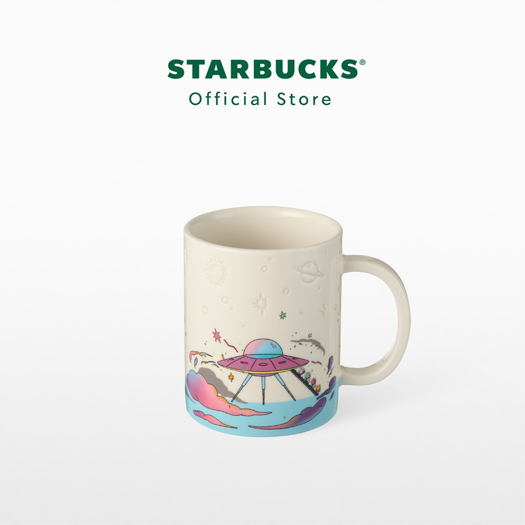 Starbucks UFO Land On Earth Mug 16oz. แก้วน้ำสตาร์บัคส์เซรามิก ขนาด 16ออนซ์ A11152892