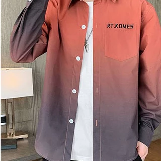 🎉เสื้อเชิ้ตไล่ระดับสีแฟชั่นใหม่👉🏻ล้ำสุดกับดีไซน์ไล่ระดับสีสุดอินเทร์น ไม่เหมือนใคร มี 3 สีให้เลือก