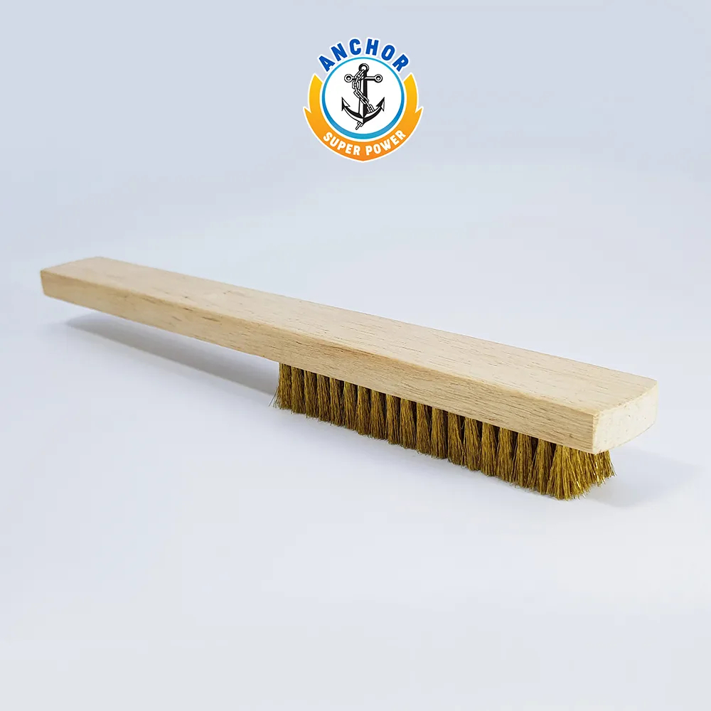 แปรงลวดทองเหลือง 5 แถว ตราสมอ (ANKOR) ใช้ขัดเครื่องเงิน เครื่องทอง และอุปกรณ์อุตสหกรรม แข็งแรง ทนทาน - รูปที่ 2