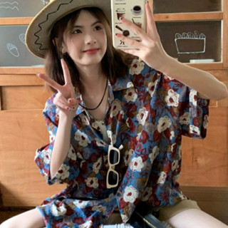 เสื้อเชิ๊แขนสั้น เสื้อใส่เที่ยวทะเล ใส่เดินริมชายหาด เนื้อผ้…