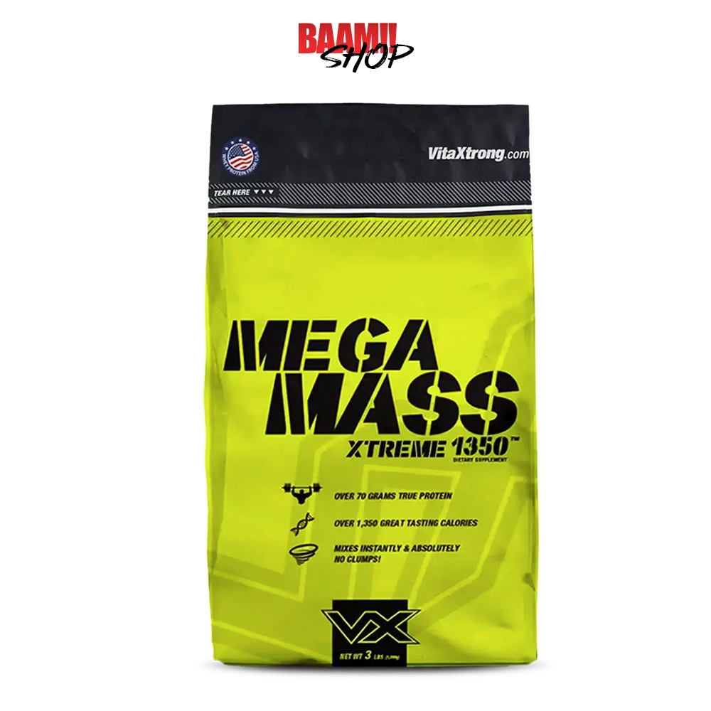 VITAXTRONG MEGA MASS PRO 1350 3 LB เพิ่มน้ำหนัก เพิ่มกล้ามเนื้อ