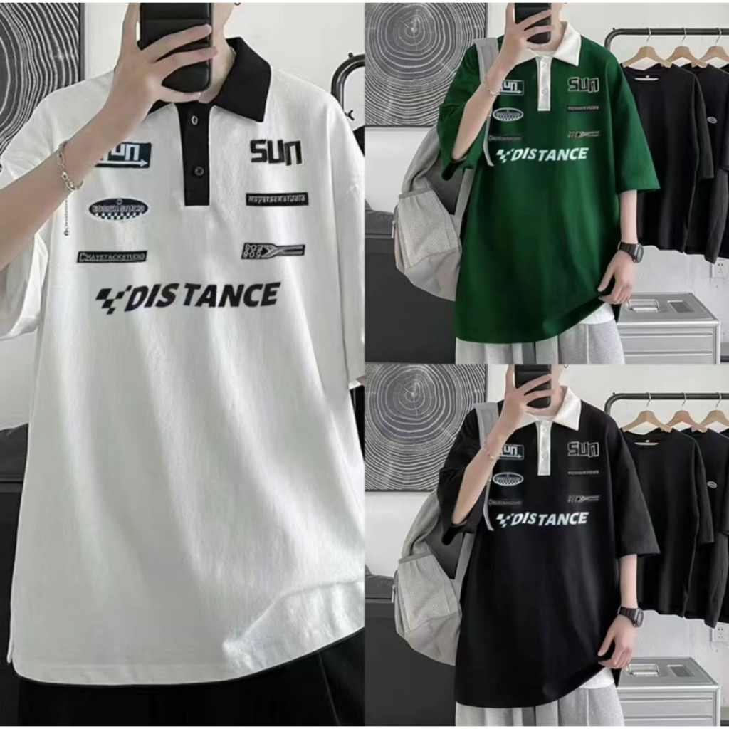 พร้อมส่ง เสื้อยืดโปโล Polo shirt คอปก ทรงหลวม ผู้ชาย ใส่สบาย