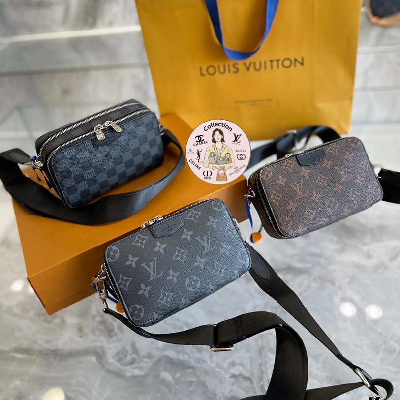 💯ของแท้👜หลุยส์วิตตอง Louis Vuitton กระเป๋าสตางค์แบบสะพายรุ่น Alpha Wearable Bag กระเป๋าผู้ชาย LV