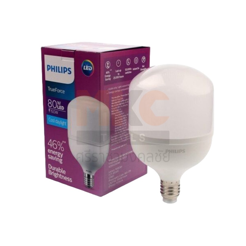 PHILIPS หลอด Tforce Core HB MV ND 80W/865 E40 9000LM
