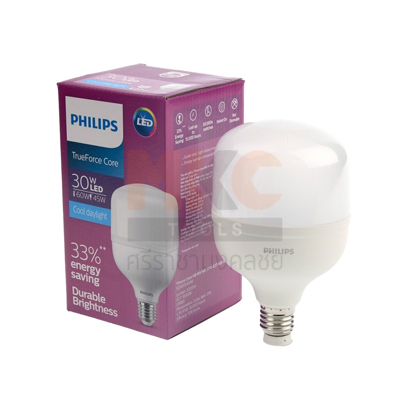 PHILIPS หลอด Tforce Core HB MV ND 30W/865 E27 2800LM