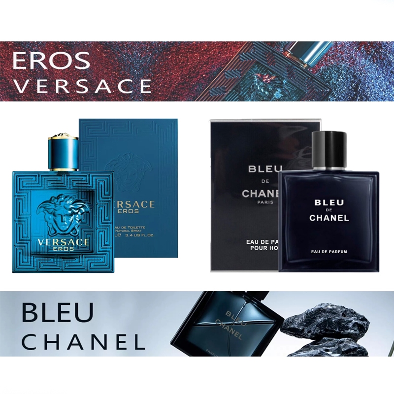 Versace Eros EDT 100ml Perfume สำหรับผู้ชายกลิ่นหอมที่ติดทนอย่างยาวนาน พร้อมกลิ่นตามสัญลักษณ์ของแอกเซสต์ เป็น