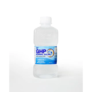 [โปร 10 ขวด] GHP Normal Saline น้ำเกลือ NSS 1000ml ขวดดัมเบล น้ำเกลือล้างจมูกพร้อมใช้ แพ็กสุดคุ้ม