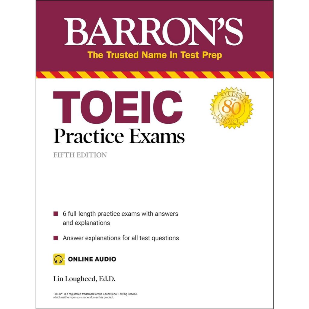 9781506273433  TOEIC PRACTICE EXAMS (WITH ONLINE AUDIO) (BARRON'S TEST PREP)