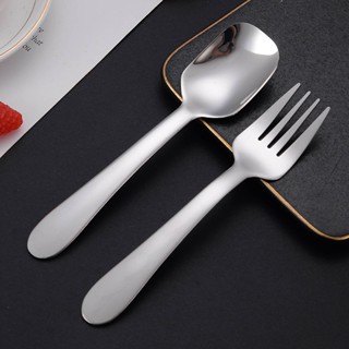 ShopAt.Two[ST-3004] ช้อนส้อมสแตนเลส 304 ส้อมช้อน สลัด ขนมหวา…