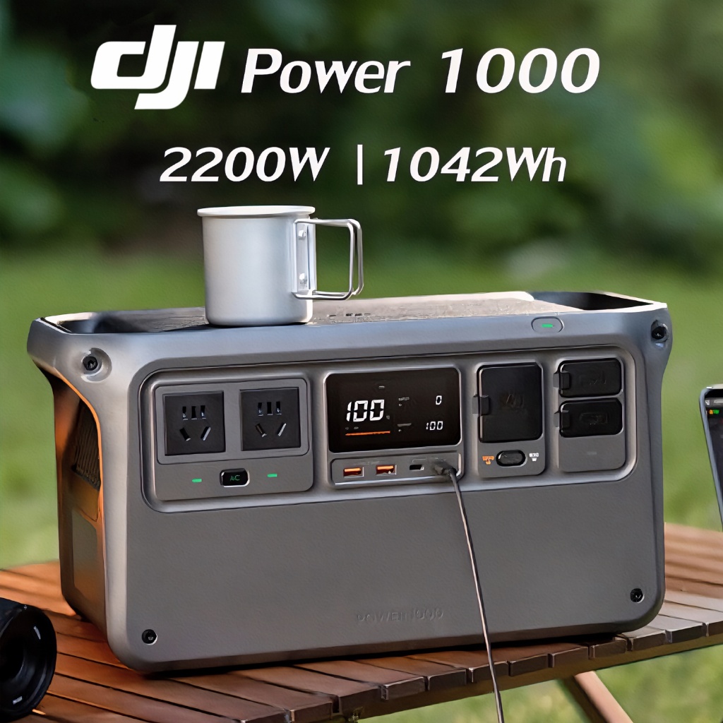 【COD】DJI Power1000 V2 Portable Power Station   2200W 1042Wh  แบตเตอรี่สำรองไฟ 220V  1024Wh LFP (LiFePO4) Battery