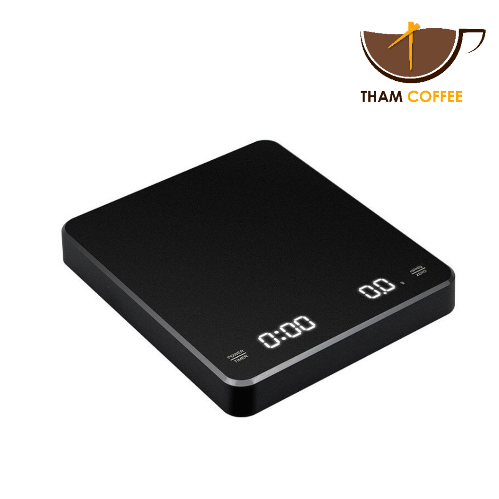 เครื่องชั่งกาแฟ ชั่งดิจิตอล 3kg/0.1g สำหรับชั่ง กาแฟ ชา อาหาร หน้าจอ LCD ตั้งเวลาได้ บันทึกอัตราส่วนได้ Tham Coffee