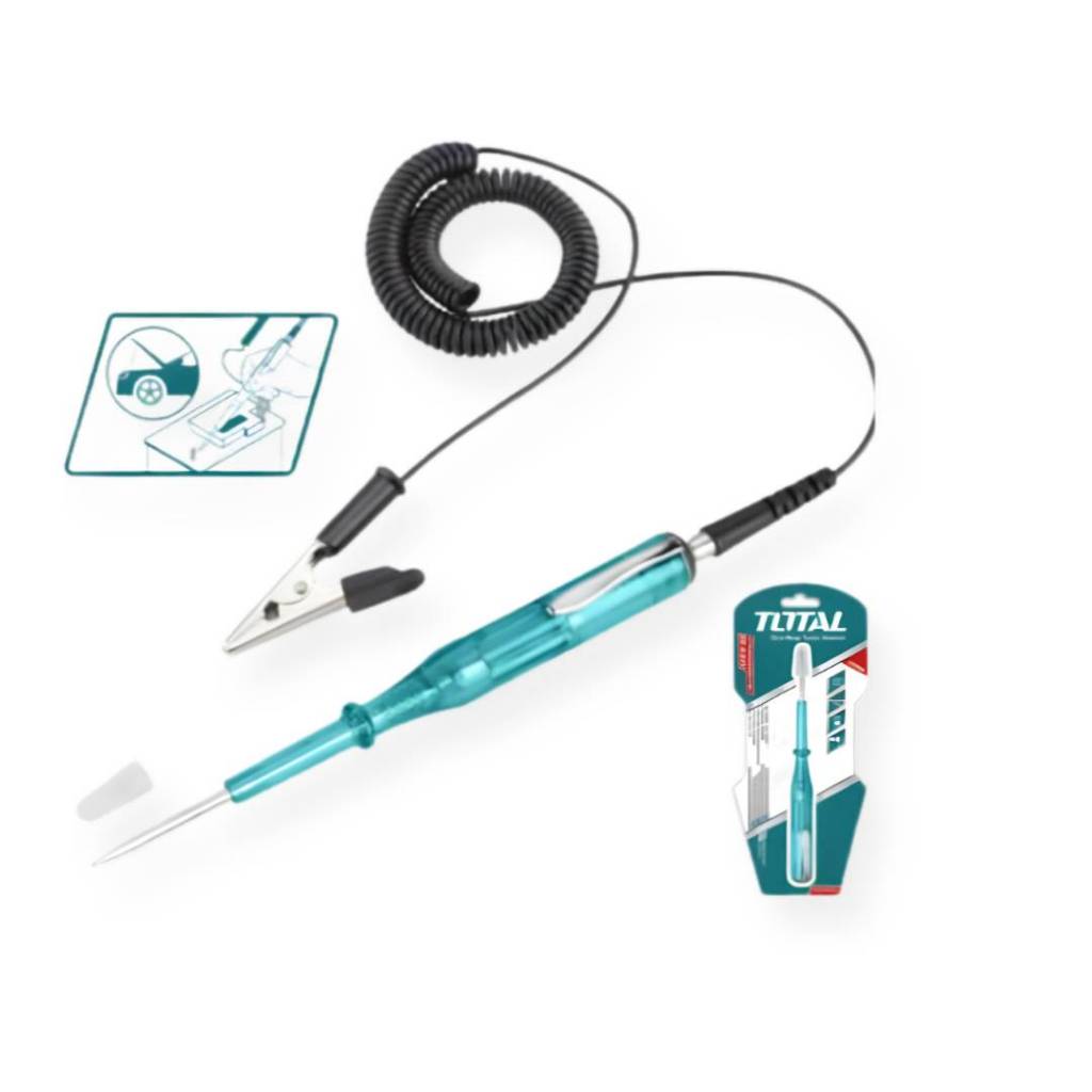 Total ไขควงลองไฟ/วัดไฟแบตเตอรี่รถ DC6V-DC24V รุ่น THT414501/JADEVER วัดไฟแบตเตอรี่รถ รุ่น JDTP414501