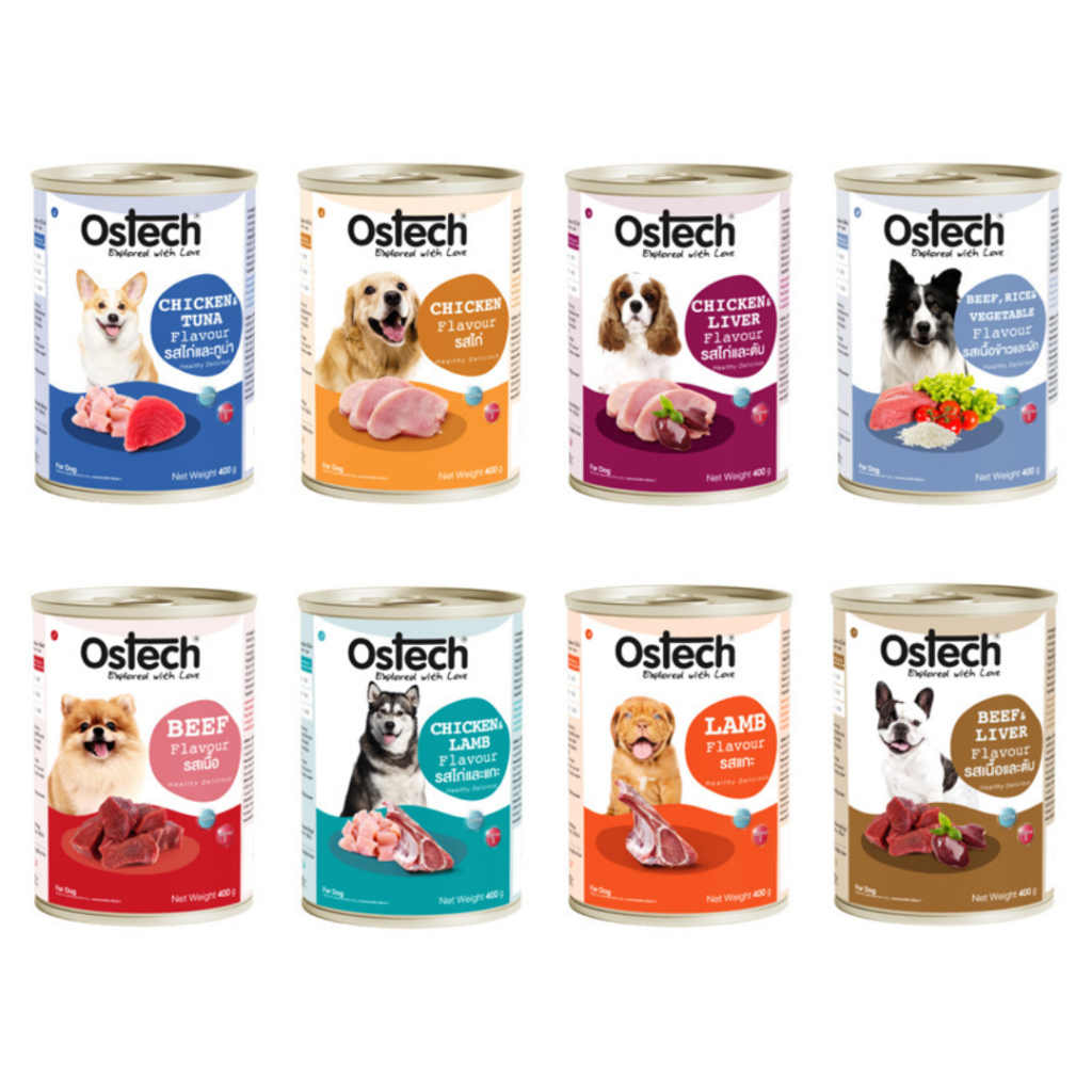 Ostech Can Dog Food อาหารสุนัขกระป๋องออสเทค 400 g