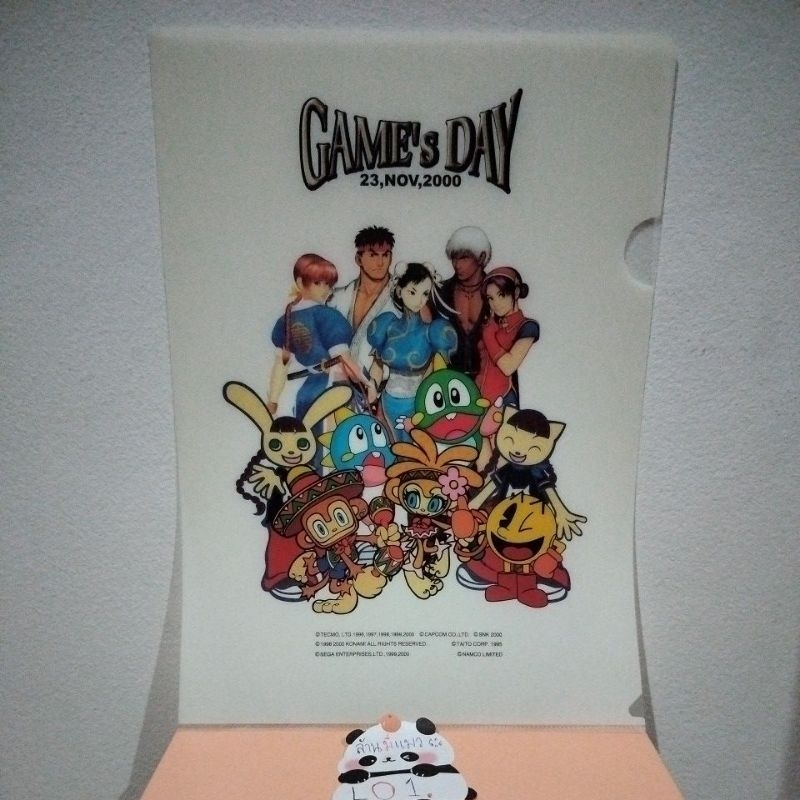 🇹🇭 แฟ้ม A4 รวมเกม อนิเมะ ลิขสิทธิ์แท้🇯🇵 The King of Fighters, Street Fighter Game's Day 23 ,Nov ,200