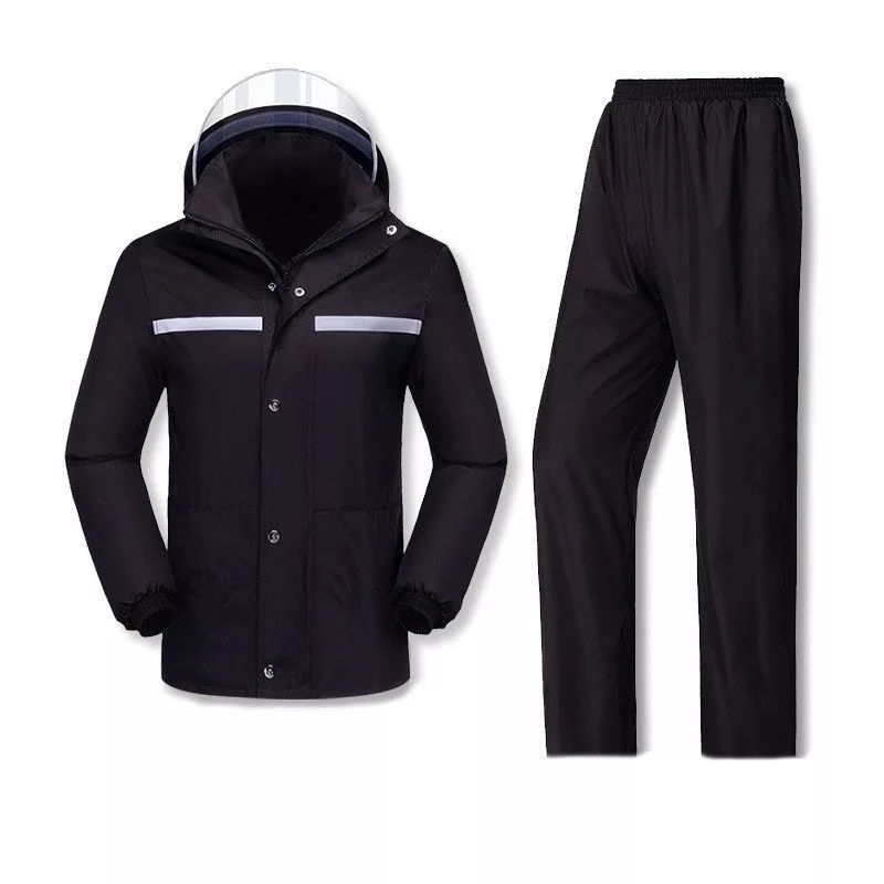 เสื้อกันฝนผู้ใหญ่ 2 ชิ้น ผ้า Oxford และ PVC มีแถบสะท้อนแสง L-3XL thumbnail 9