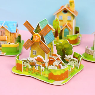 พร้อมส่ง ปริศนา 3 มิติ ตัวต่อบ้าน