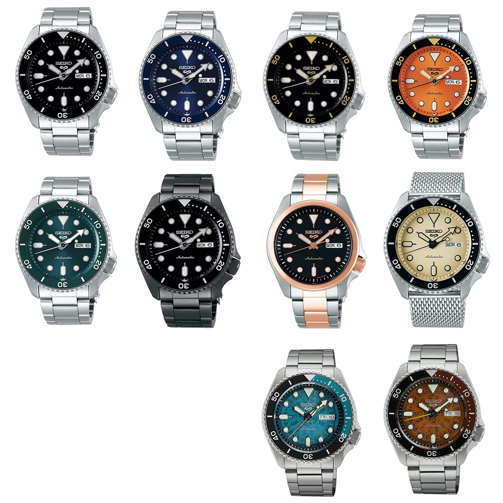 NEW SEIKO 5 SPORTS AUTOMATIC นาฬิกาข้อมือผู้ชาย สายสแตนเลส [ของแท้ 100%] รับประกันสินค้า ศูนย์ seiko รหัสร้าน 20201